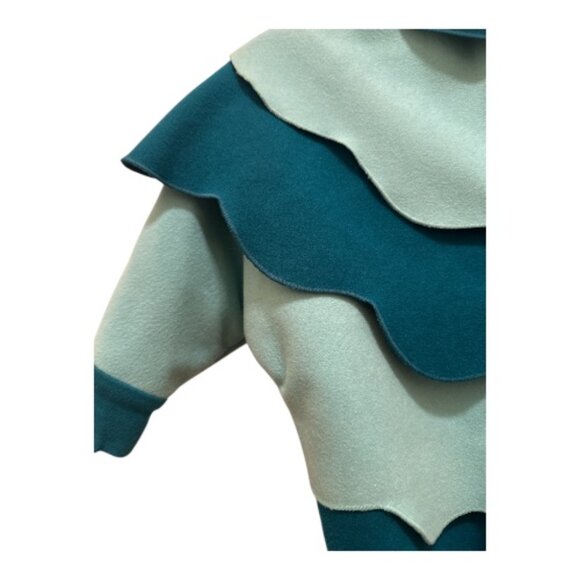 Toddler Girls Teal & Blue Hooded Owl Jacket - size 4T - Picture 4 of 8